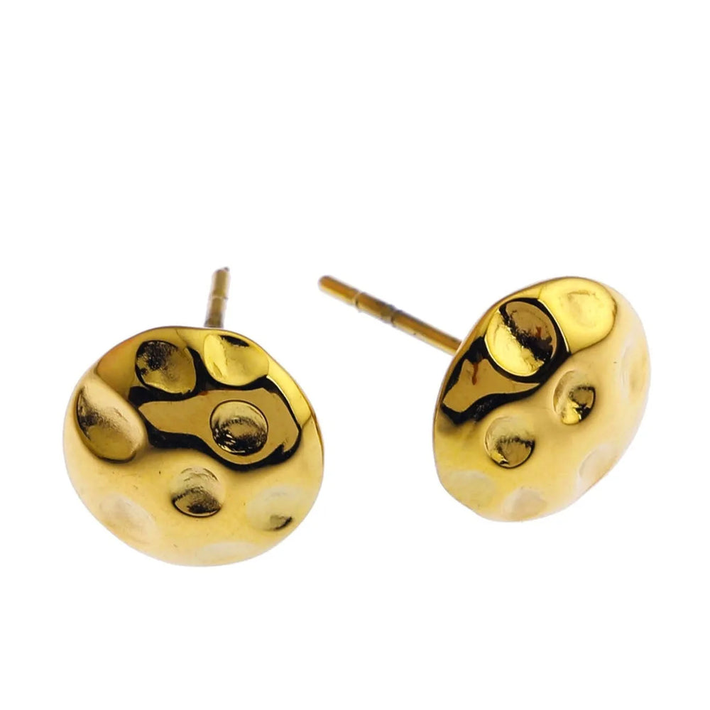Boucles d'oreilles SIGRID à disques texturés