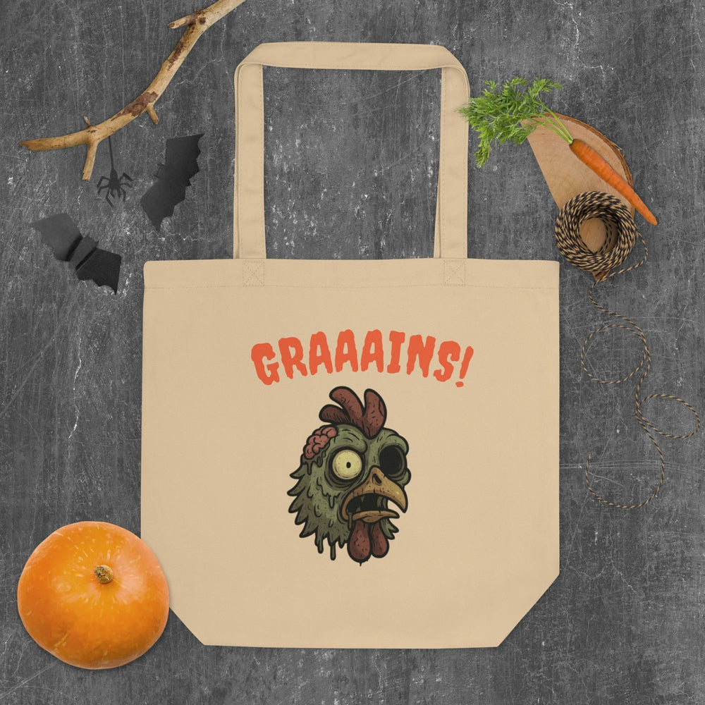 Sac fourre-tout écologique poulet zombie pour l'Halloween
