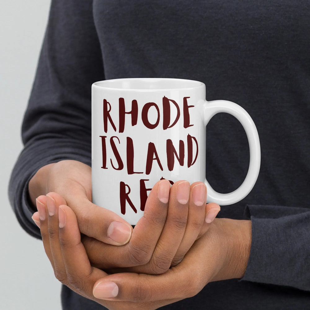 Tasse brillante blanche Rhode Island Red