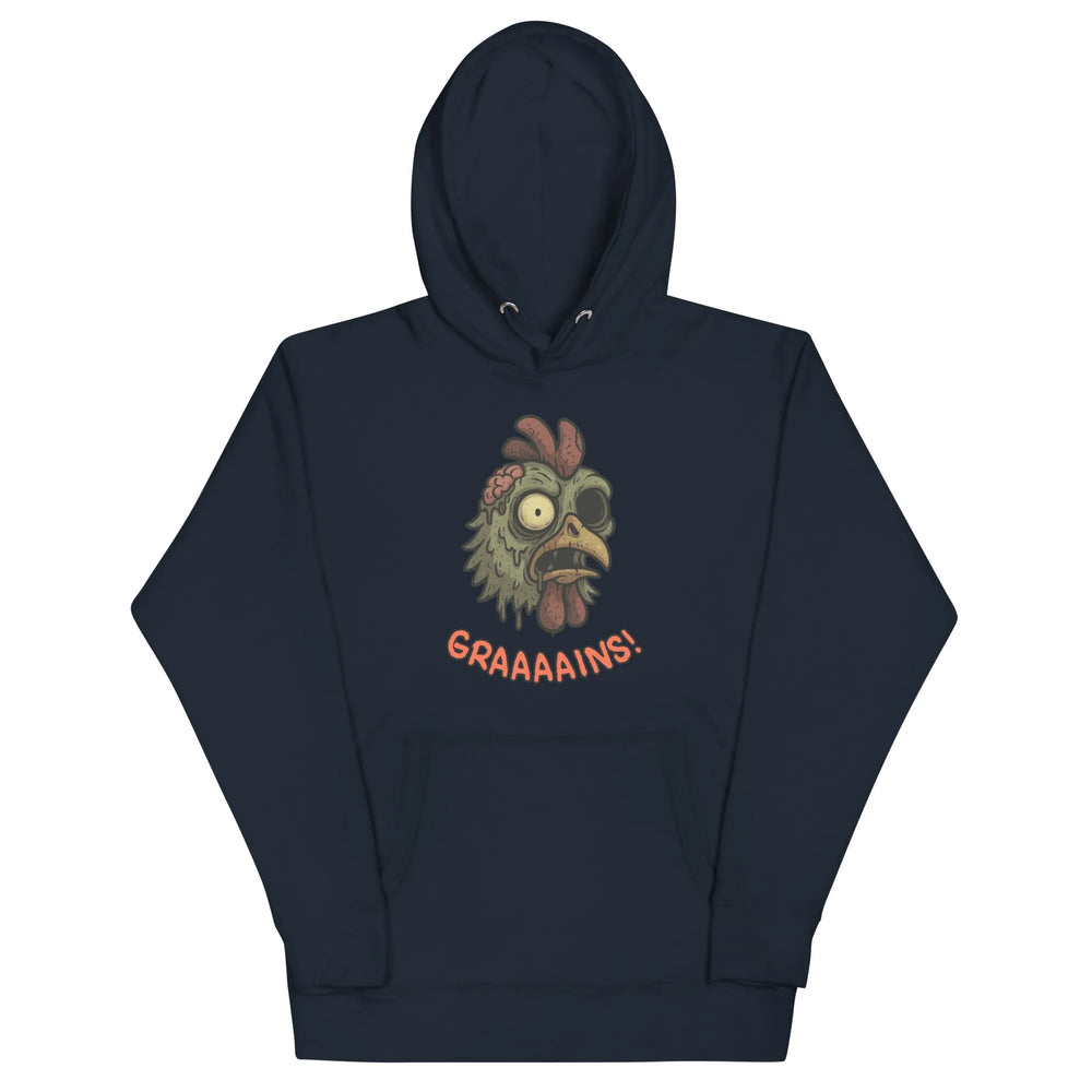 Chandail à capuchon unisexe "Zombie Poulet" - Halloween
