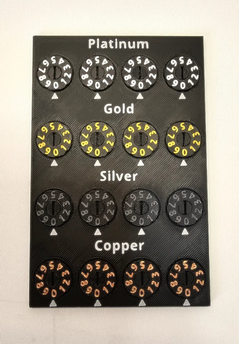 Platinum, Gold, Silver and Copper tracker for D&D and more...