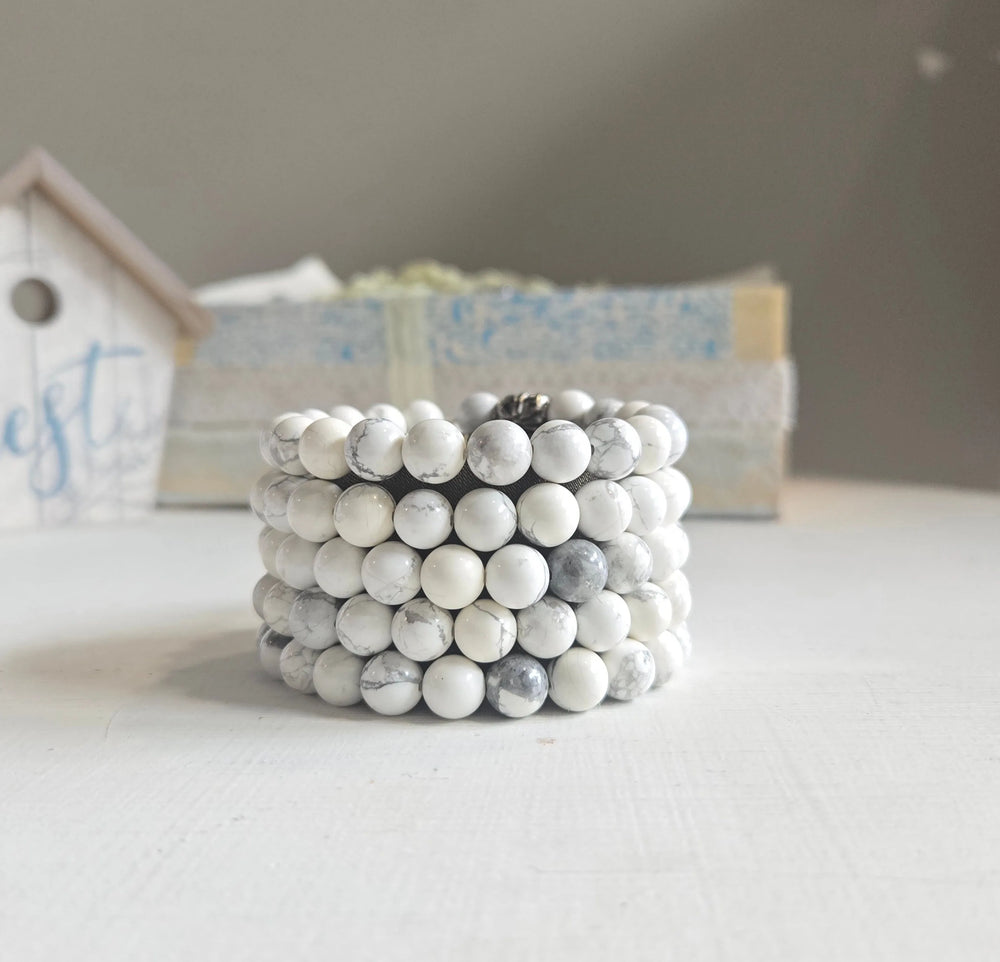 Bracelet en Howlite Naturelle