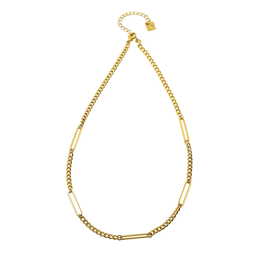 CALYPSO : Collier à maillons trombone et figaro miniatures