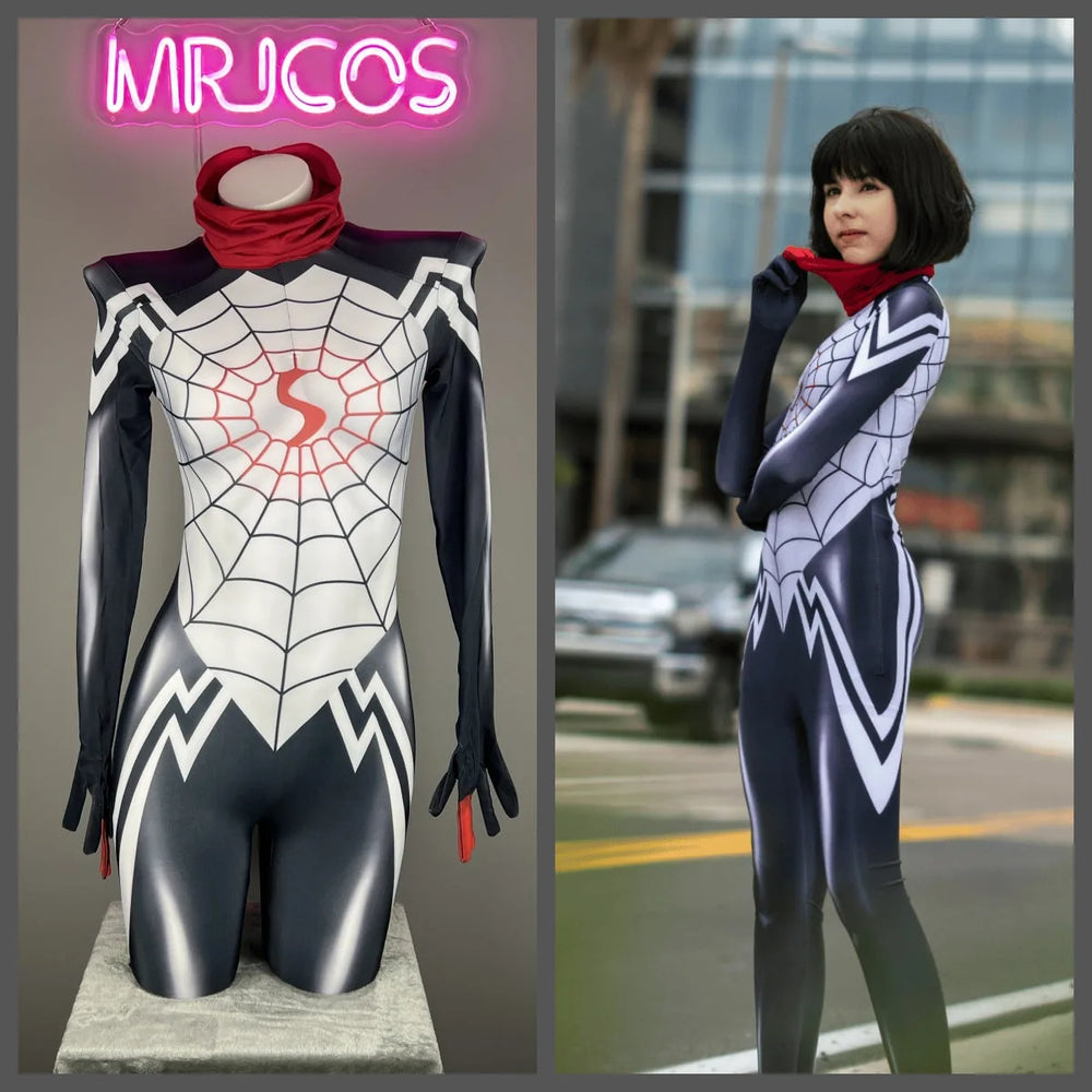 Super-héros Spider Cindy Cosplay - Combinaison Complète Halloween Zentai