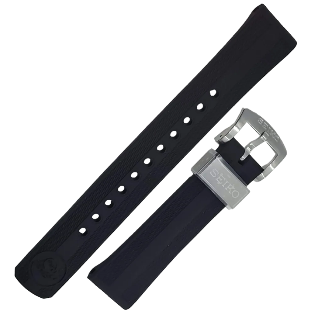 Bracelet SEIKO Caoutchouc Noir OEM 20 mm | R03E011J0
