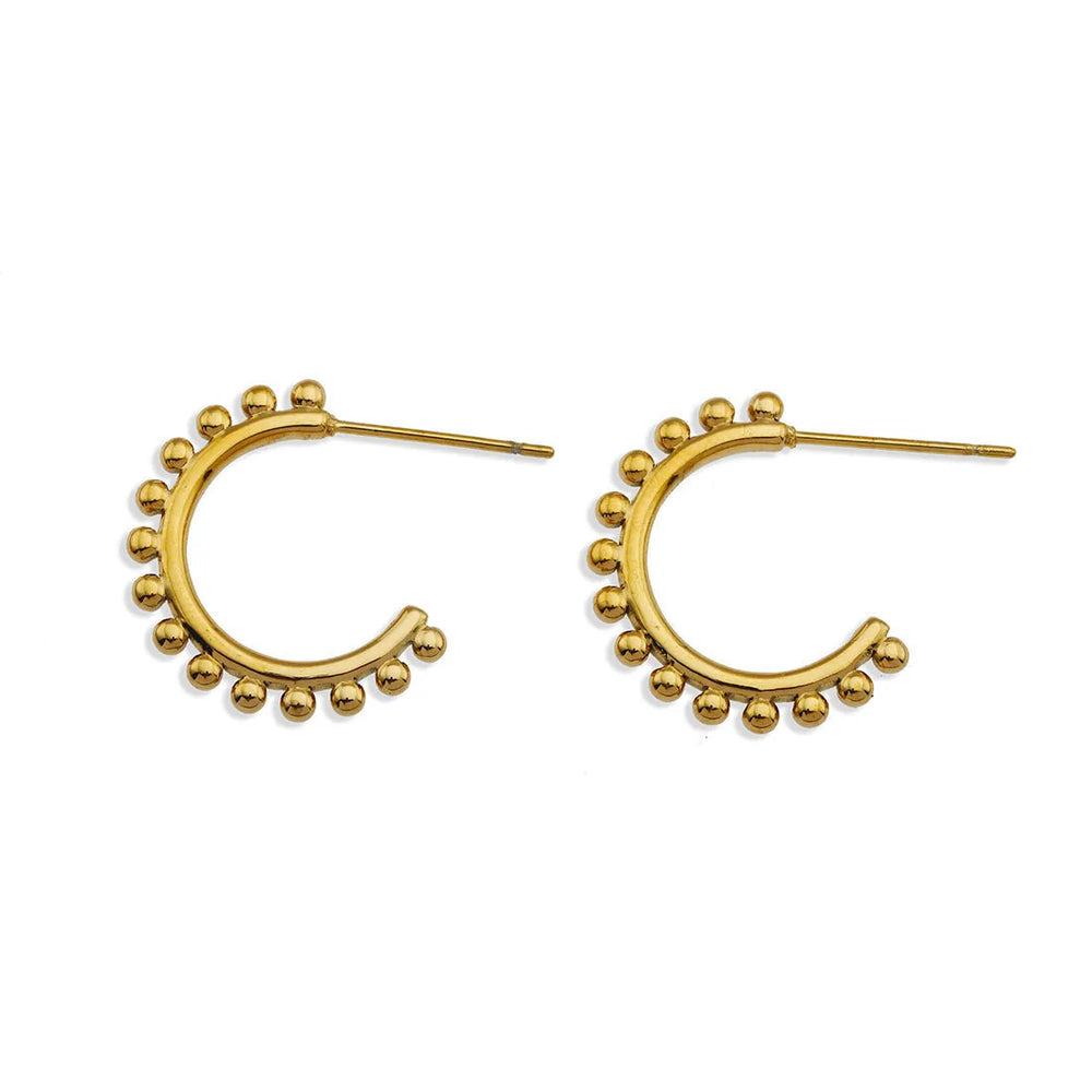 ISLA : Boucles d'oreilles créoles à bord perlé