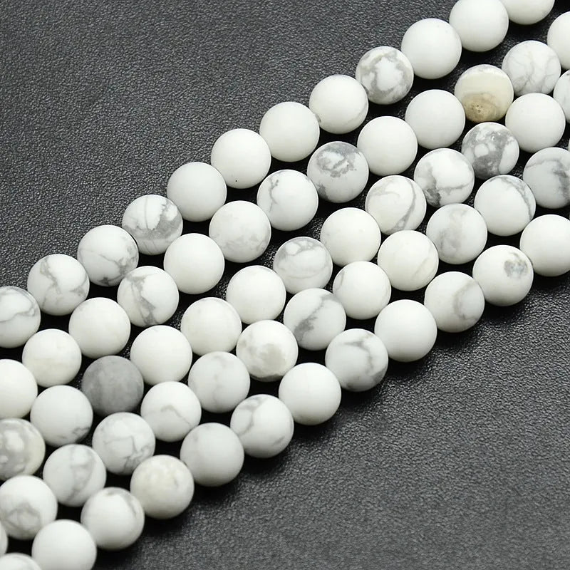 Perles de Howlite Givrée