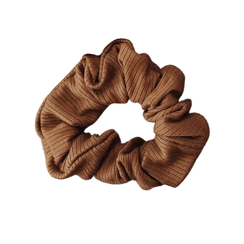 Attache à cheveux côtelée en modal | Caramel