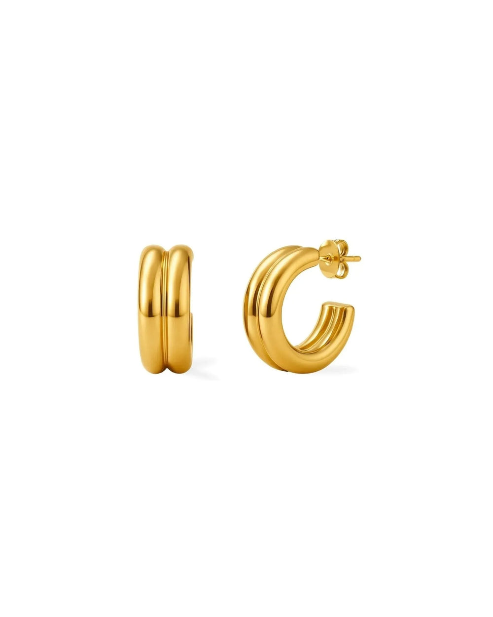 Boucles d'oreilles doubles anneaux