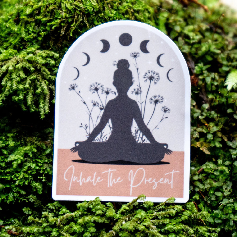 Inhale the Presesnt Yoga Sticker