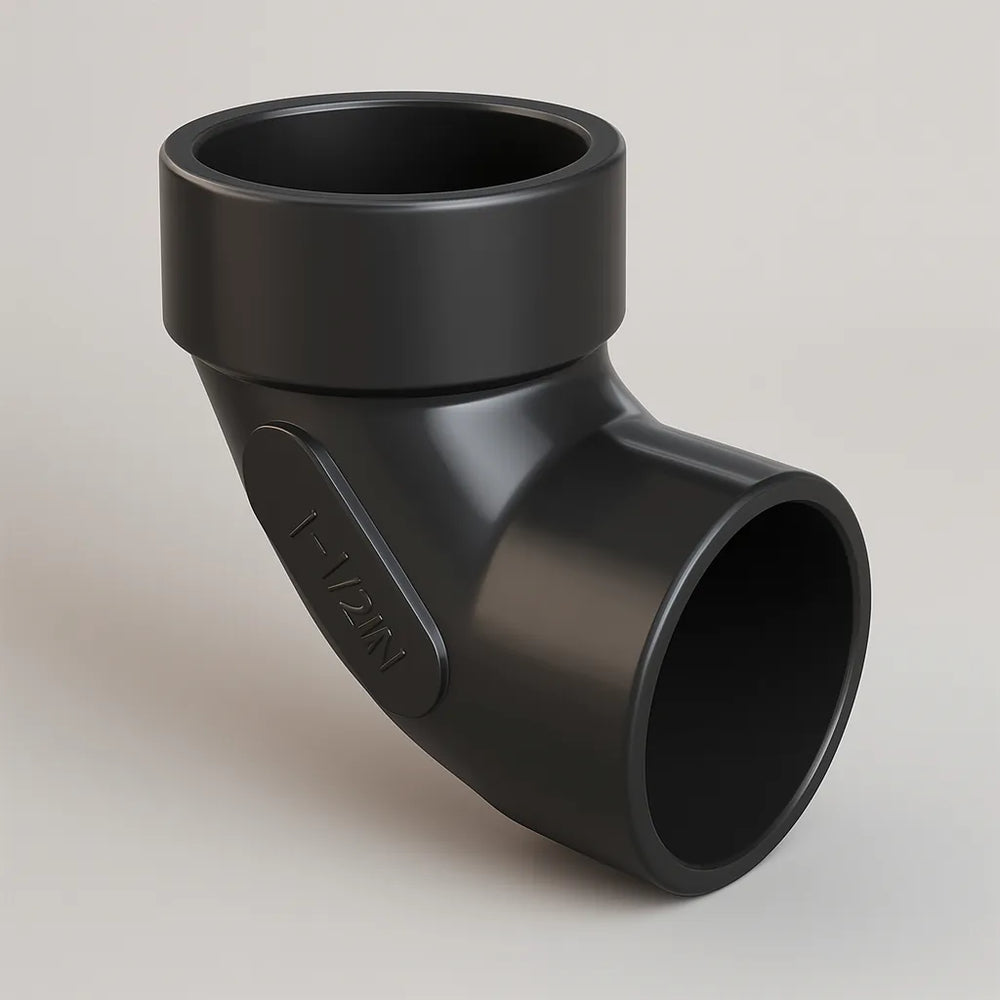 LESSO ABS 90° Street Elbow — Spigot × Hub DWV, cUPC Certified
