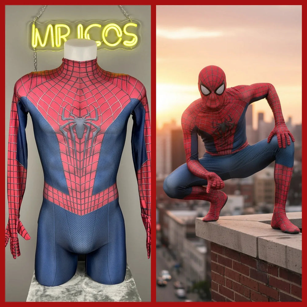 Super Hero Amazing Spider Cosplay Full Bodysuit Halloween Costume Zentai