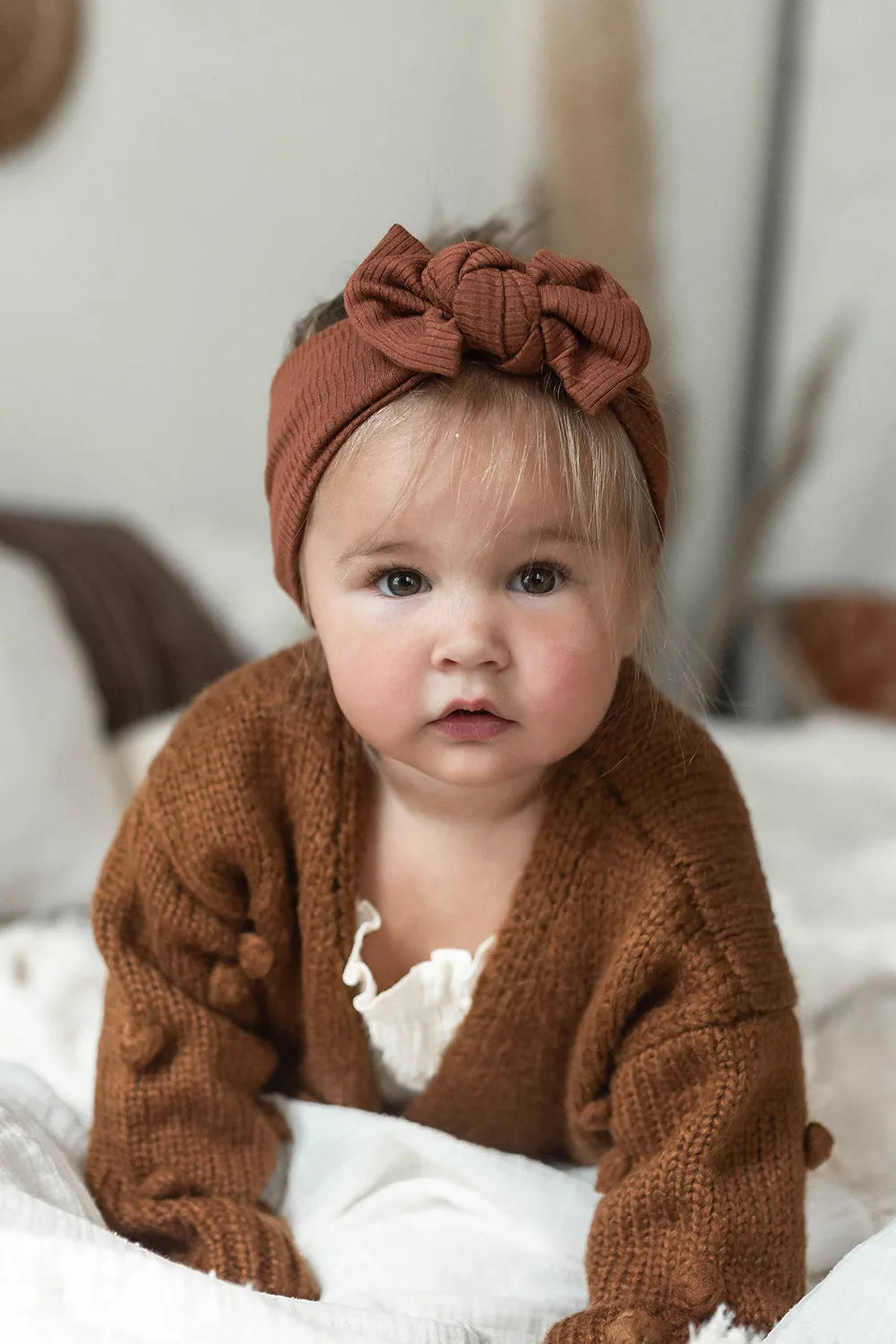 Bandeau côtelé en modal | Chocolat 0-3 ans