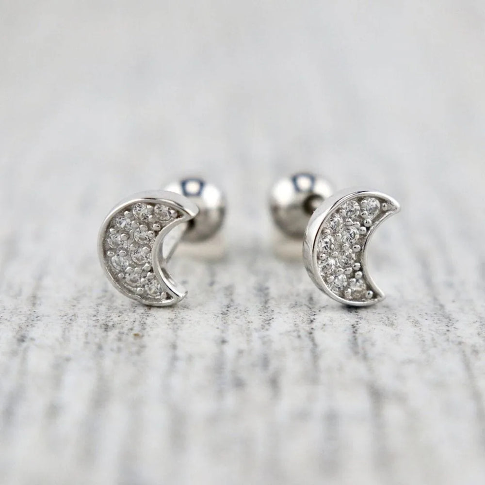Boucles d'oreilles Lunes en argent sterling