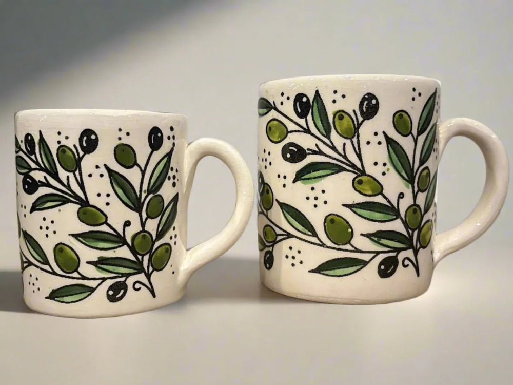 Mug Handcrafted Palestine Ceramic Mug Olive Harmony