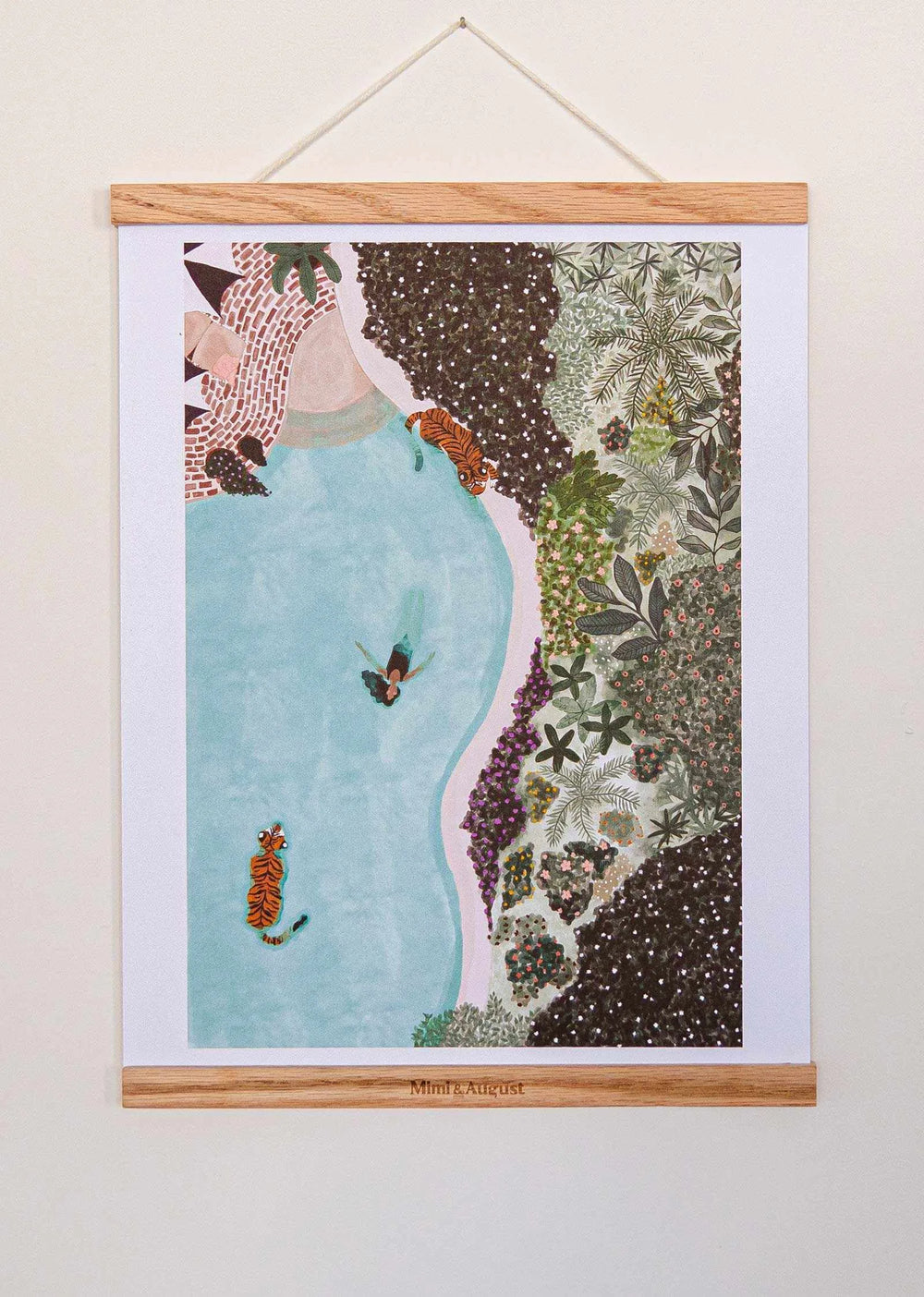 Impression d'art : Nager avec les tigres