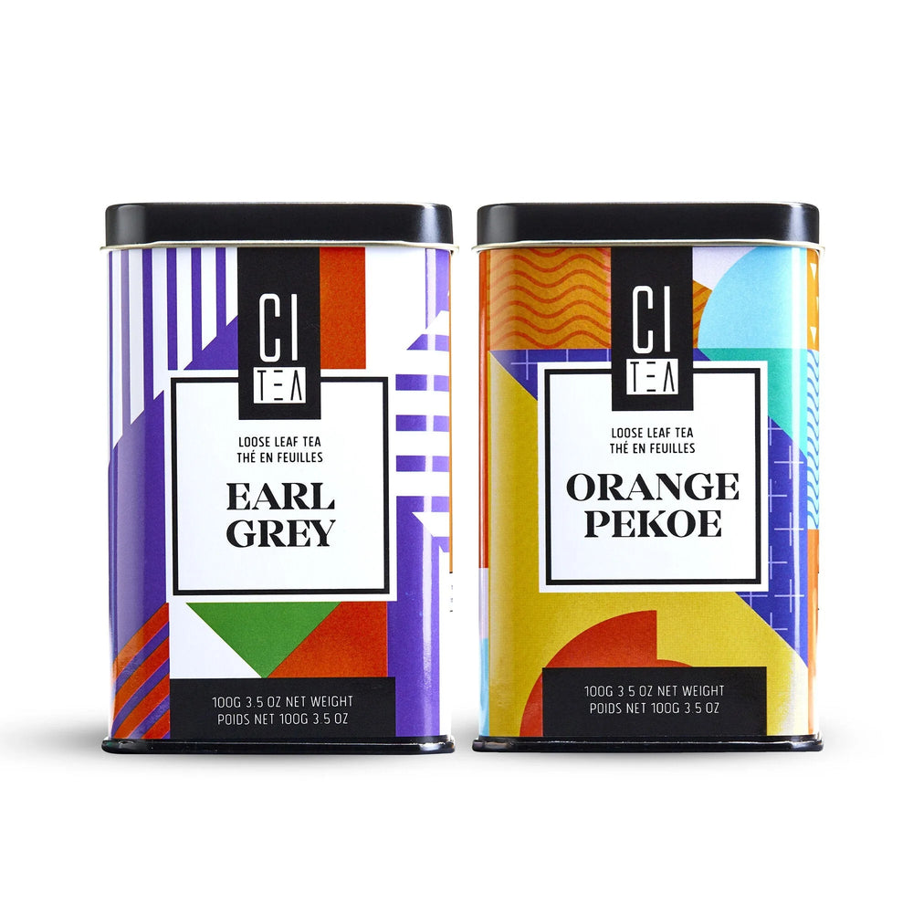 Thé noir en feuilles Earl Grey et Orange Pekoe