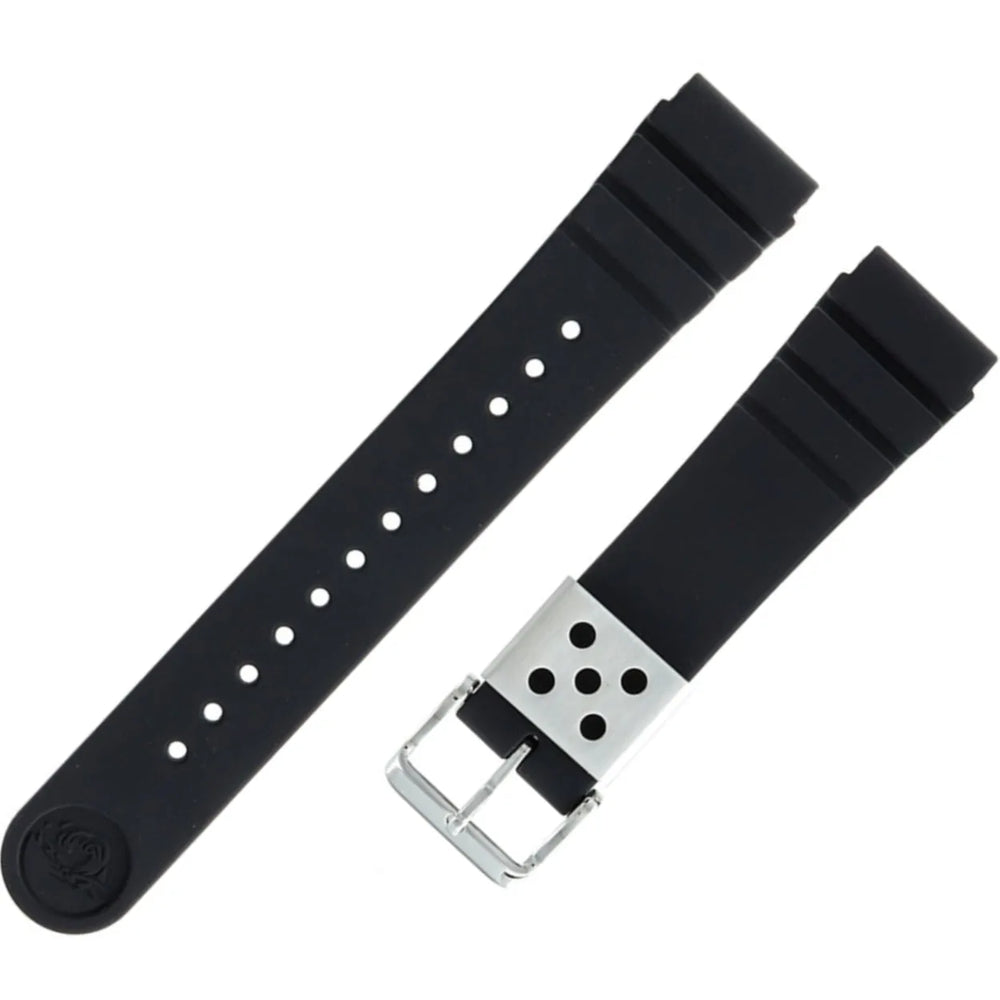 SEIKO Arnie Bracelet en Caoutchouc Noir OEM 22 mm | R043011J0