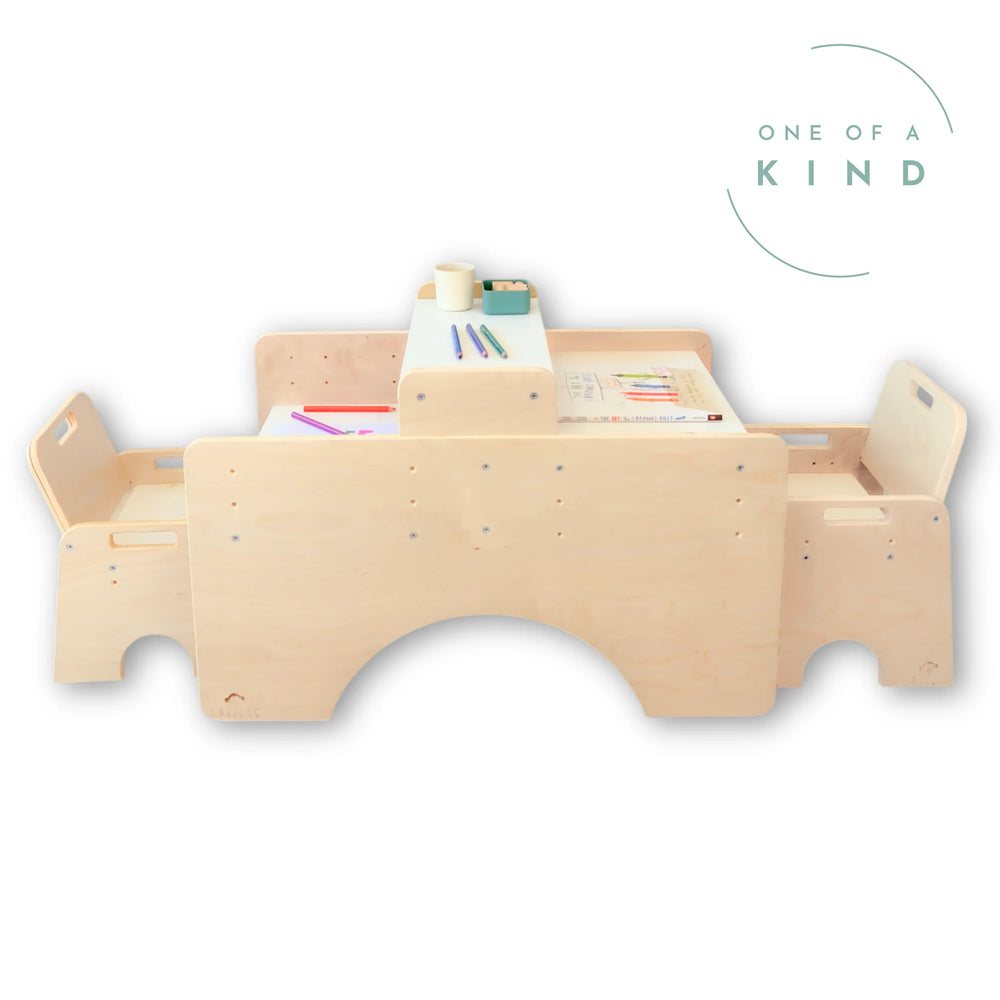 PAPAYA DOUBLE - Adjustable Montessori Table & Chair Set for Two