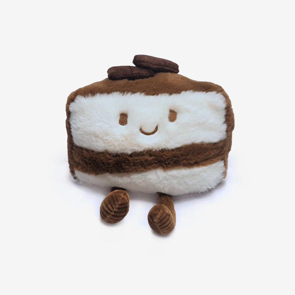 Peluche Tranche de Gâteau au Chocolat - 6 pouces