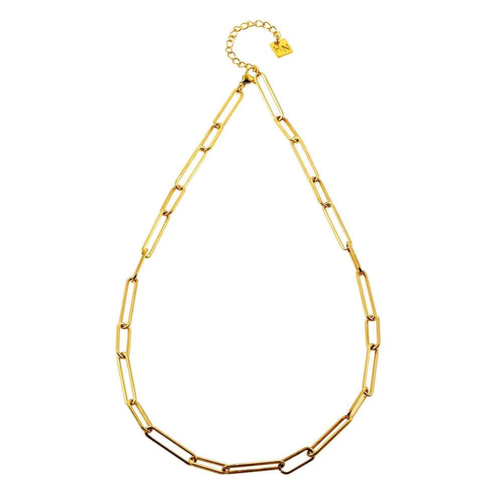 CIRCE: Long & Short Contemporary Paper-Clip Combo Necklace