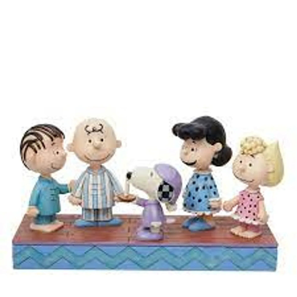 La Gang des Peanuts en pyjama de Noël par Jim Shore