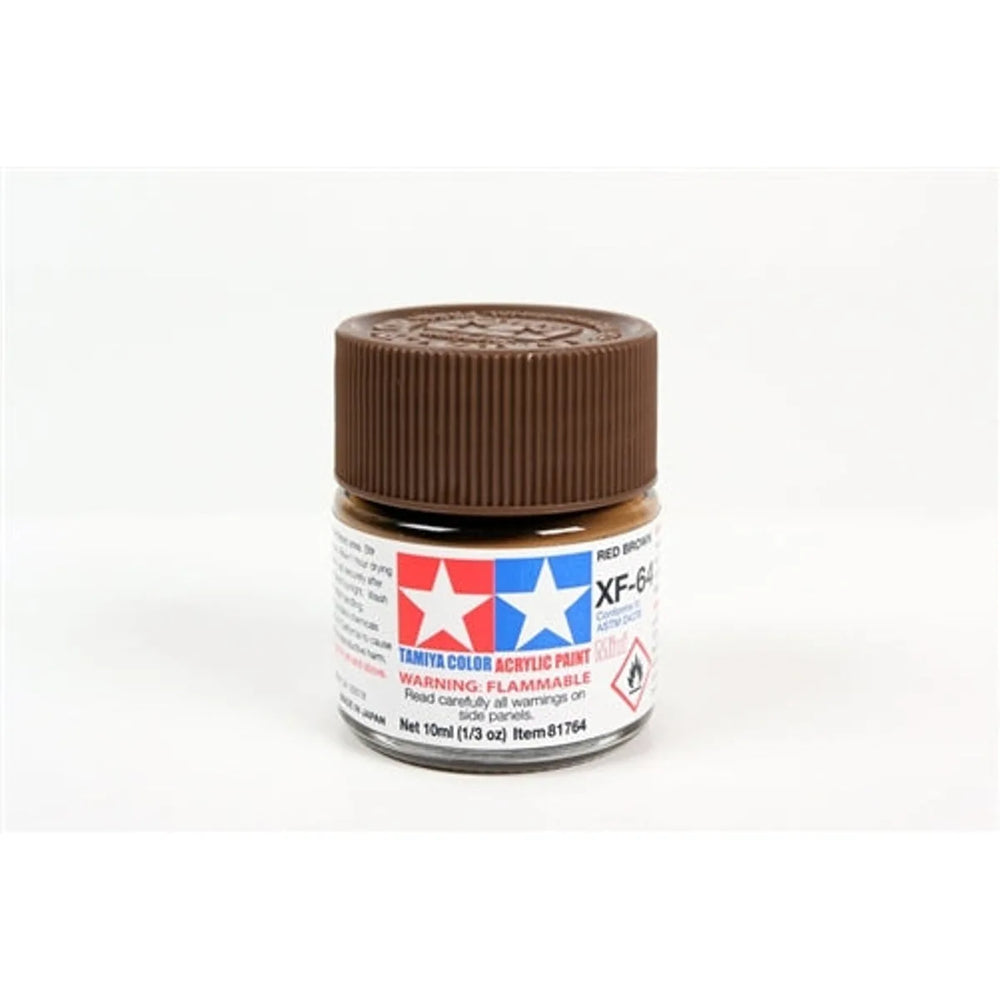 Tamiya Acrylic XF-64 Flat Red Brown Mini Bottle 10ml(1/3oz)