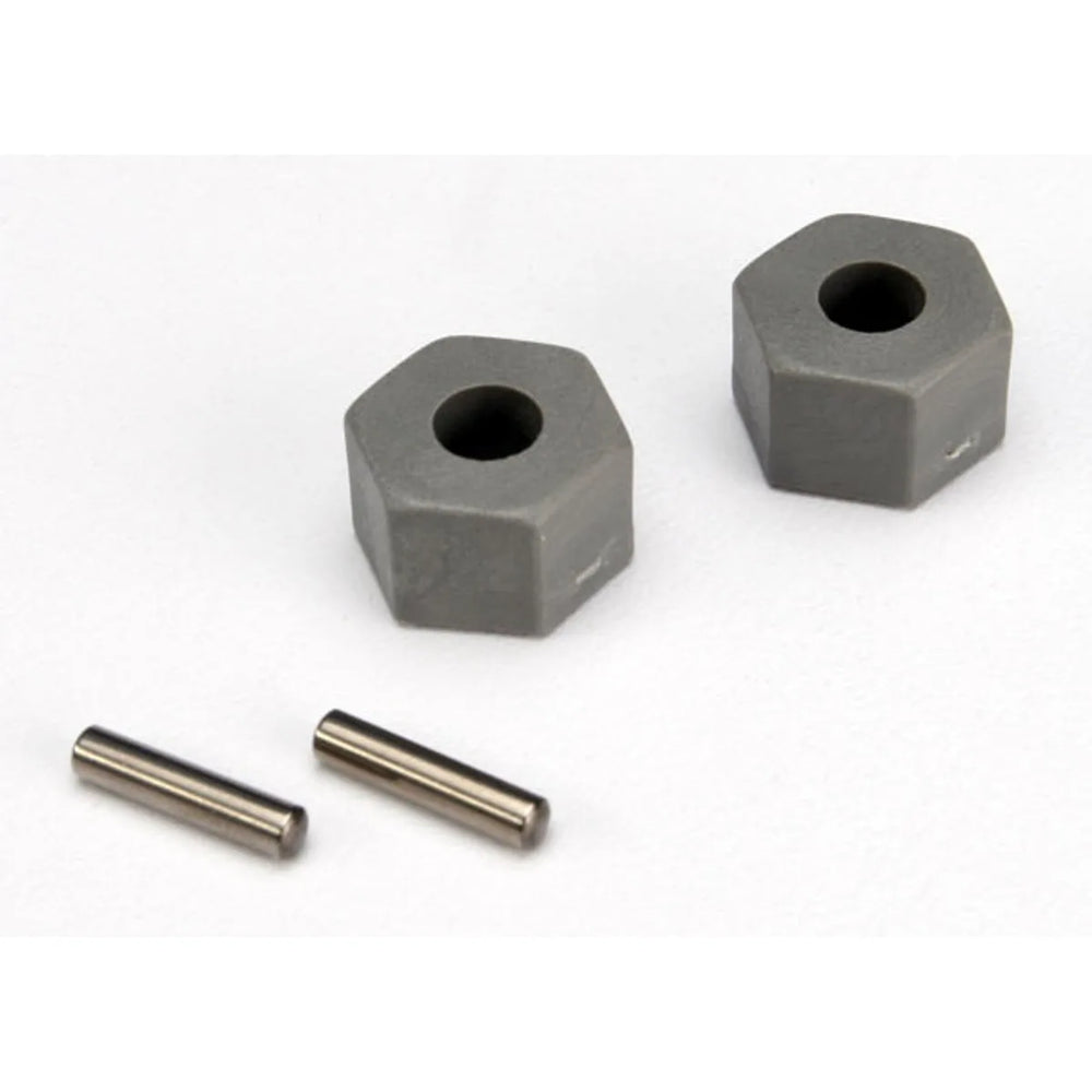 Moyeux de roue avant Traxxas 3654, hexagonaux, axes (2) : RU, ST, SLH