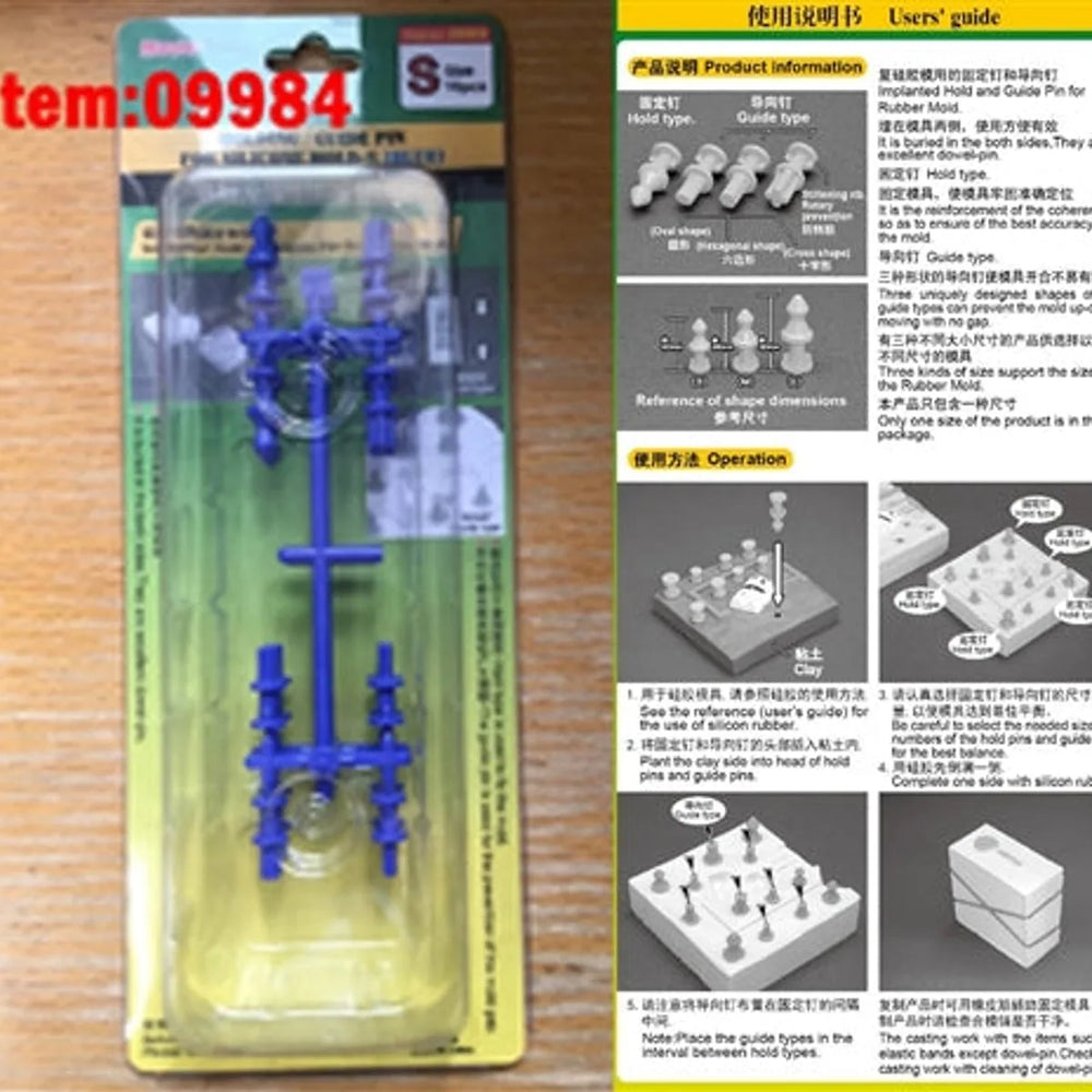 Master Tools 09984 Goupille de maintien / de guidage pour moule en silicone-S Bleu NIB