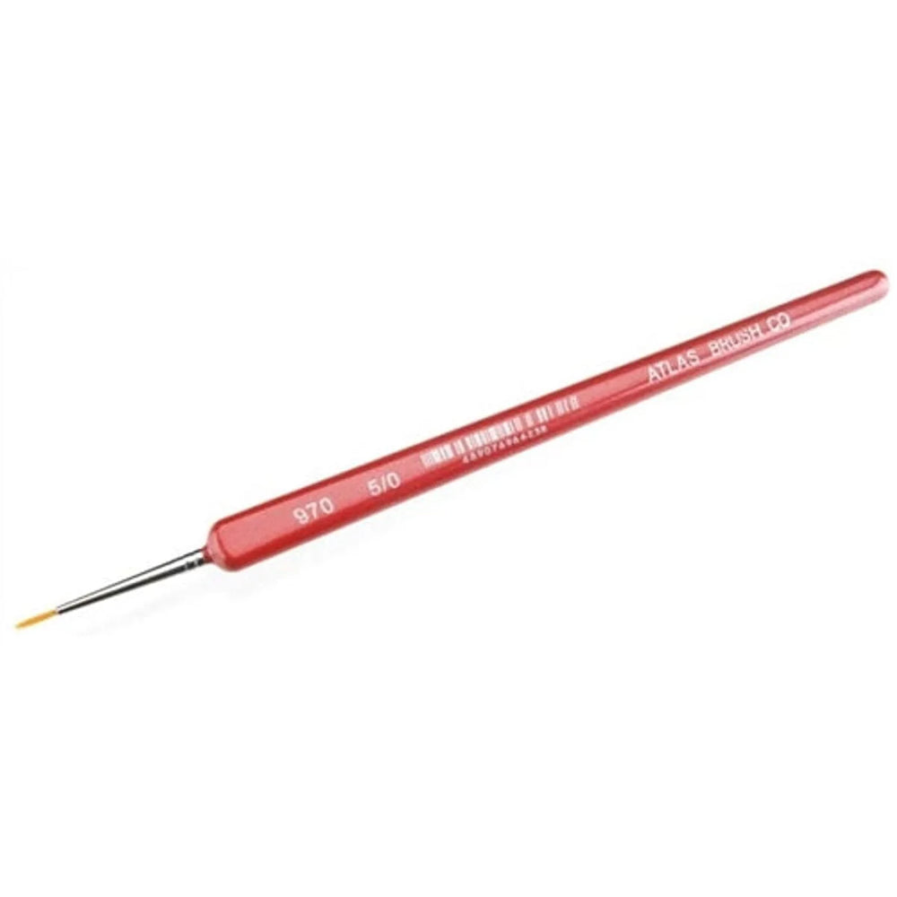 Pinceau Atlas Brush Company 970-5/0 Golden Taklon à manche triangulaire 5/0