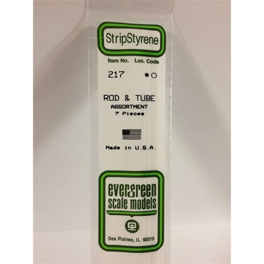 Evergreen Scale Models 217 Rod & Tube Assortment NIB