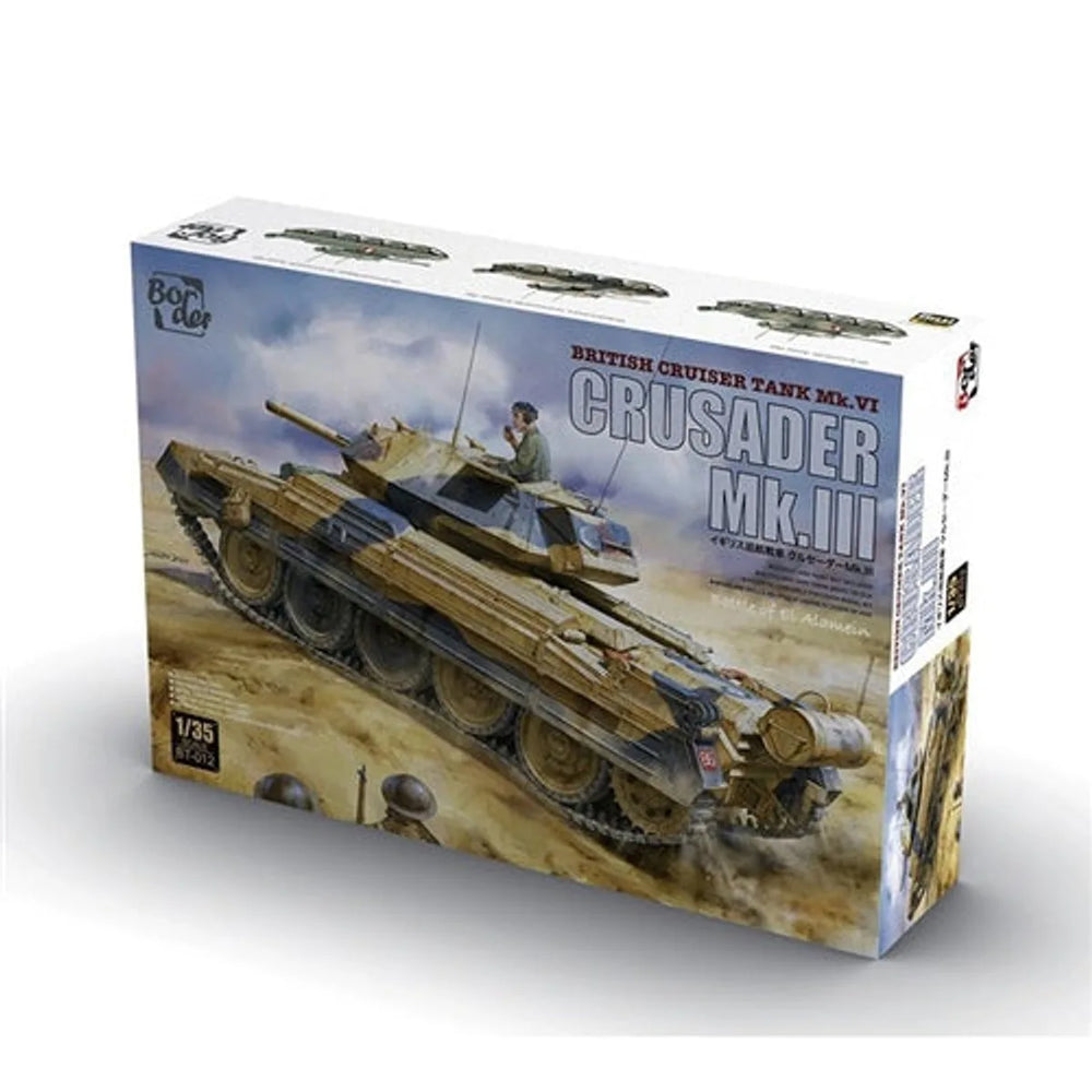 Maquette en plastique du char britannique Crusader Mk.III Border B-012 à l'échelle 1/35, neuve en boîte
