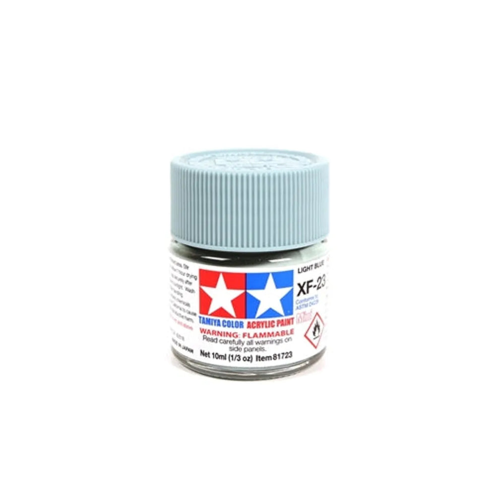 Tamiya Acrylic XF-23 Flat Light Blue Mini Bottle 10ml (1/3oz)