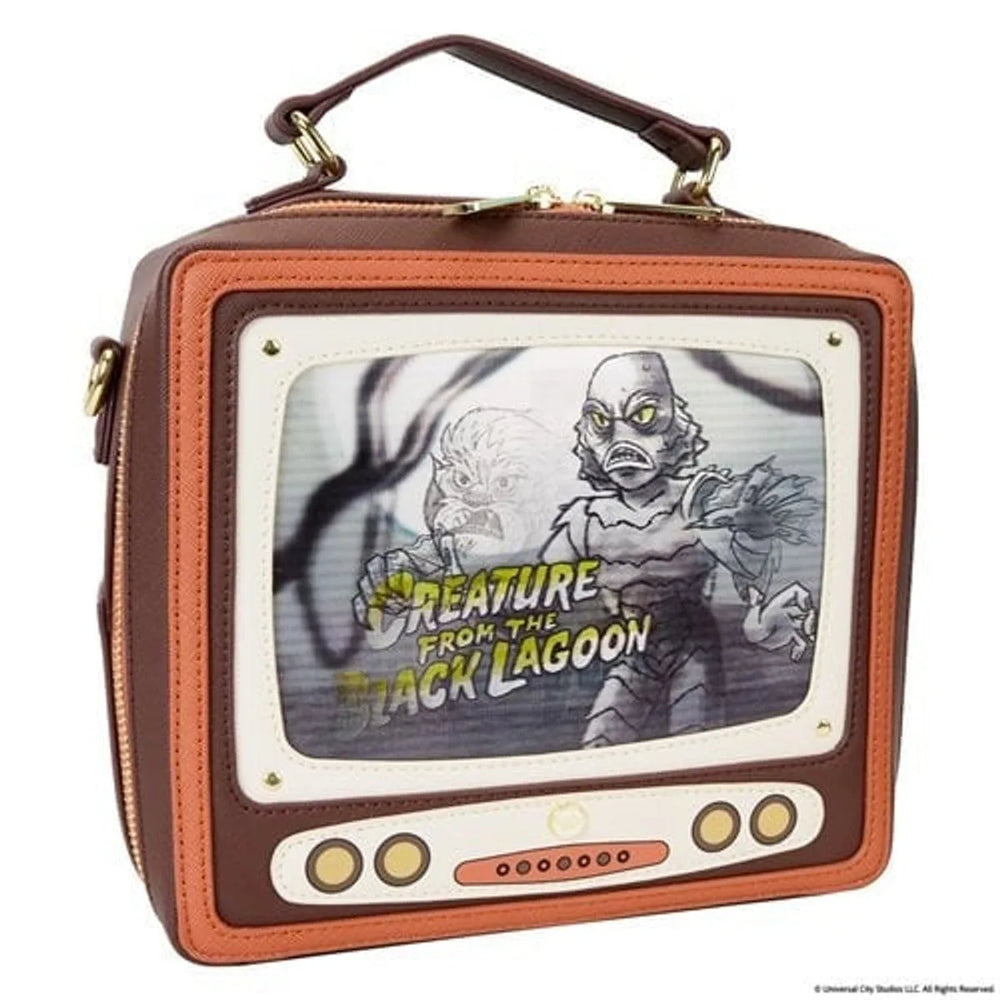 Sac bandoulière Loungefly Universal Monsters TV lenticulaire triple style vintage