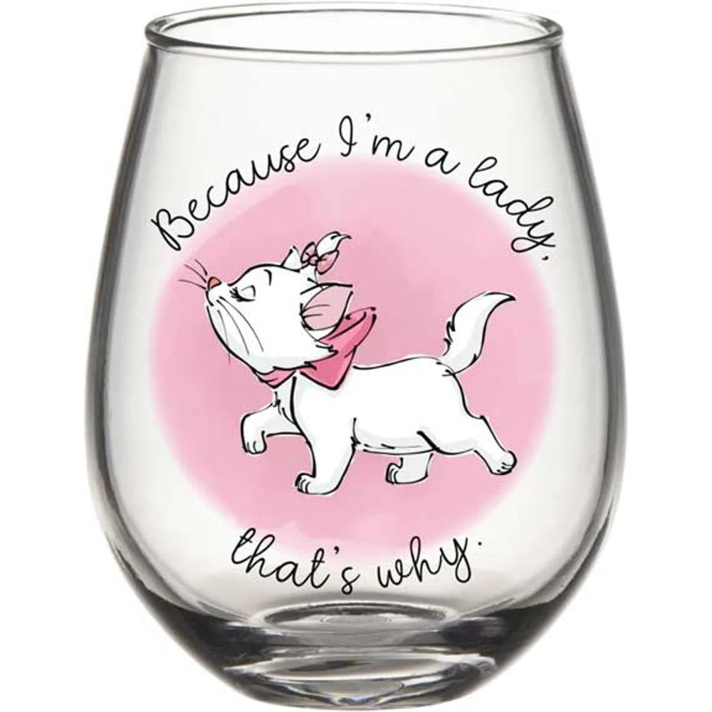 Aristocats - Because I'm a Lady 20oz Stemless Glass