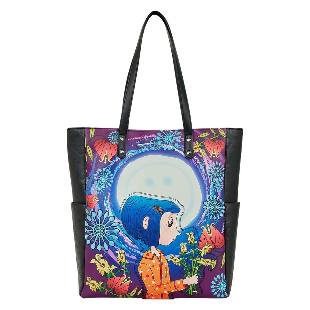 Loungefly Coraline - Sac fourre-tout Coraline phosphorescent dans le noir