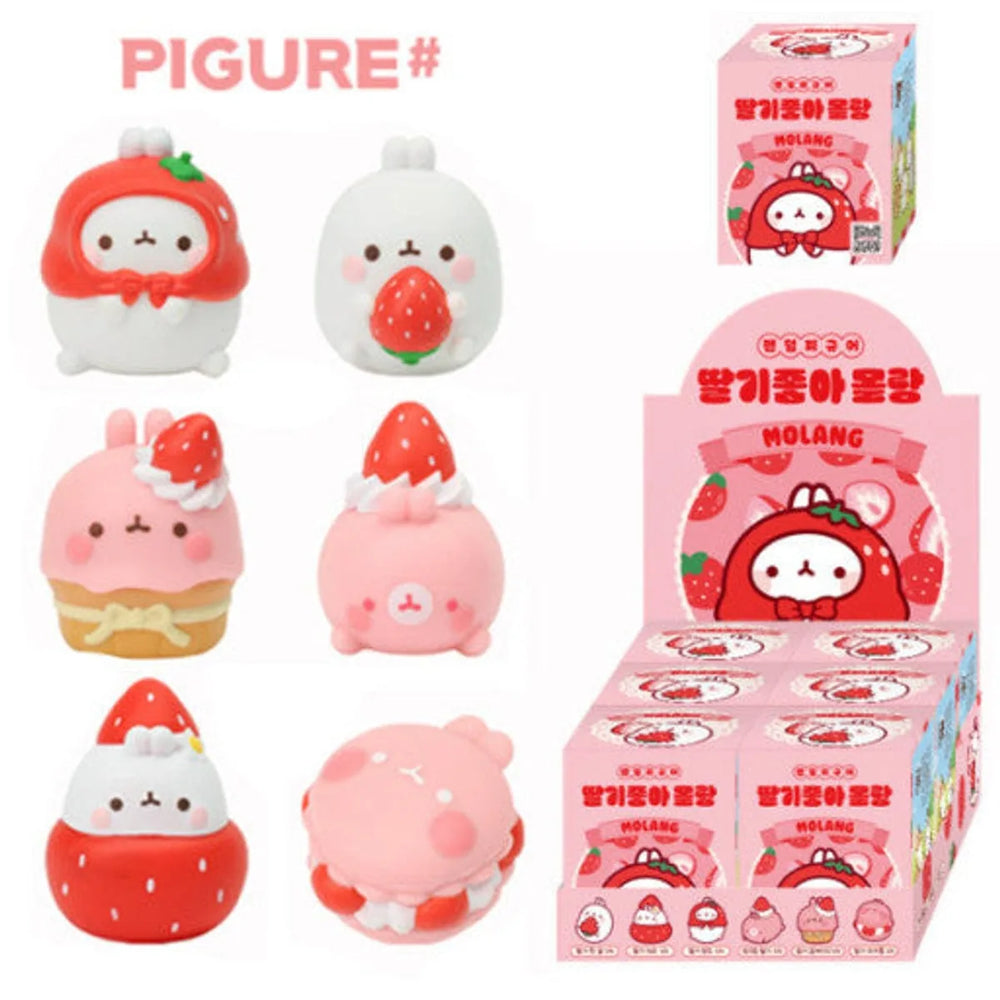 Boîte mystère de figurines Molang adore les fraises