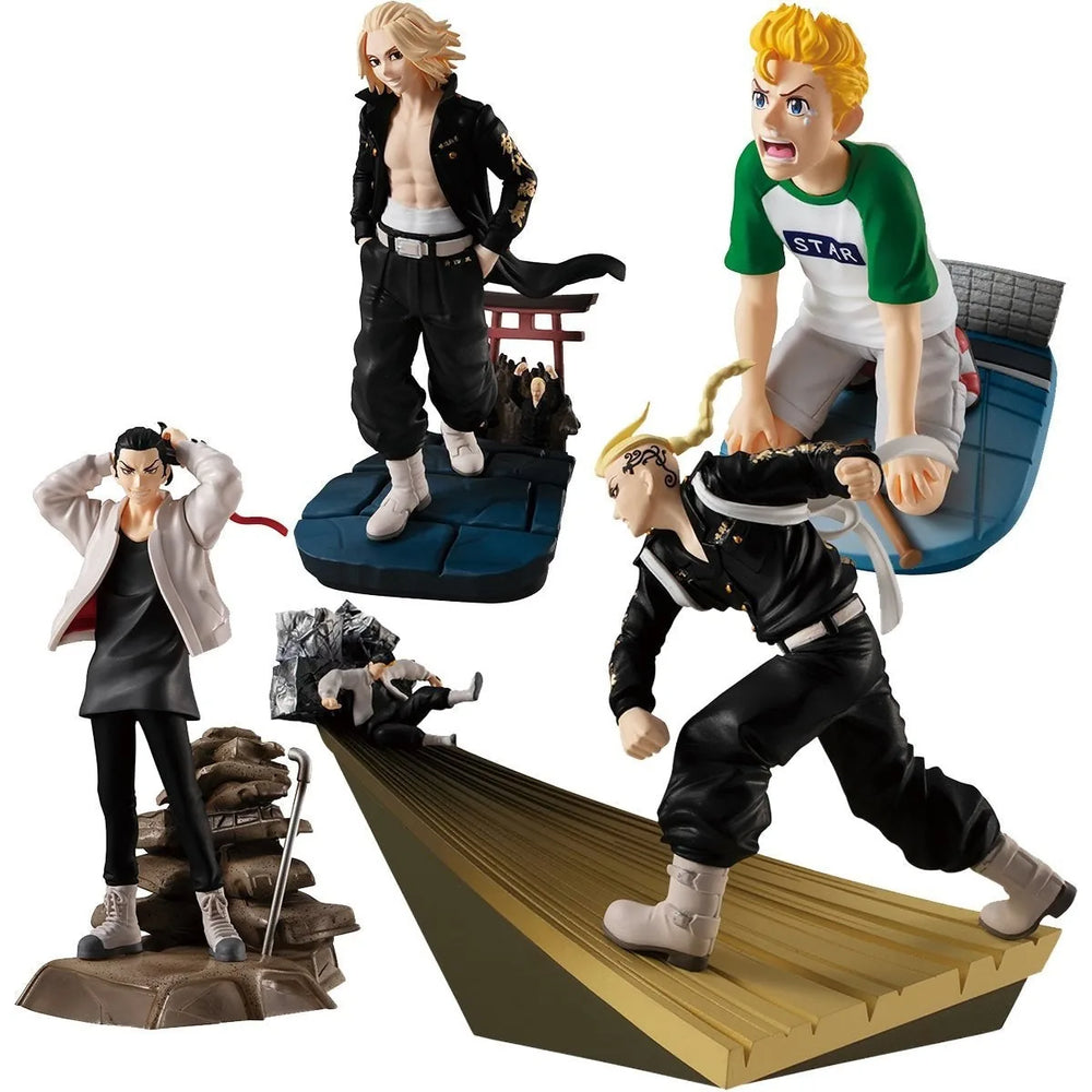Tokyo Revengers - Ensemble de 4 figurines Petitrama Scènes Héroïques de Toman
