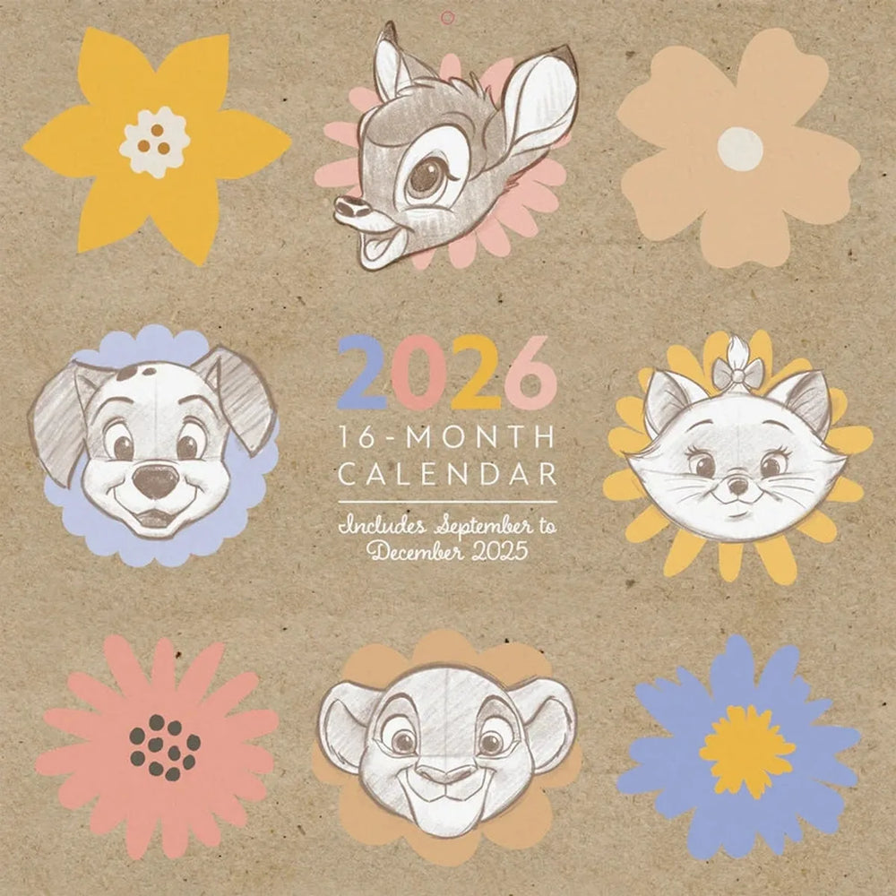 Calendrier Carré Officiel Disney Classics 2026