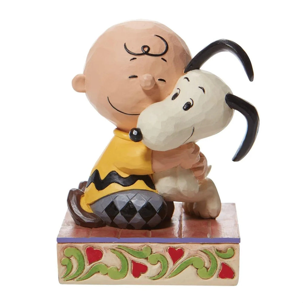 Peanuts - Charlie Brown et Snoopy « Câlin de beagle = cœur heureux » par Jim Shore