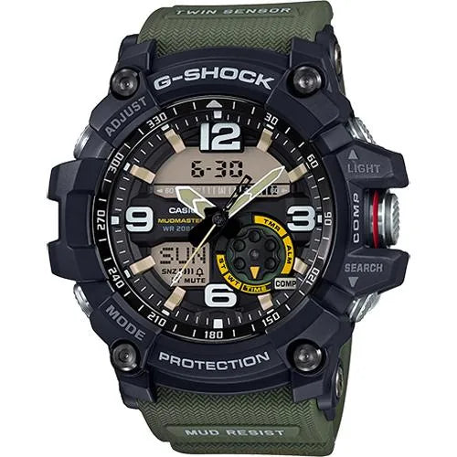 CASIO G-Shock Mudmaster Double Capteur Analogique-Numérique Vert/Noir | GG1000-1A3