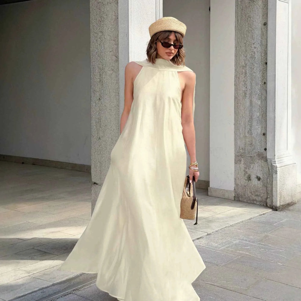 Women’s Summer Maxi Dress – Elegant Sleeveless A-Line Beach Vacation Outfit