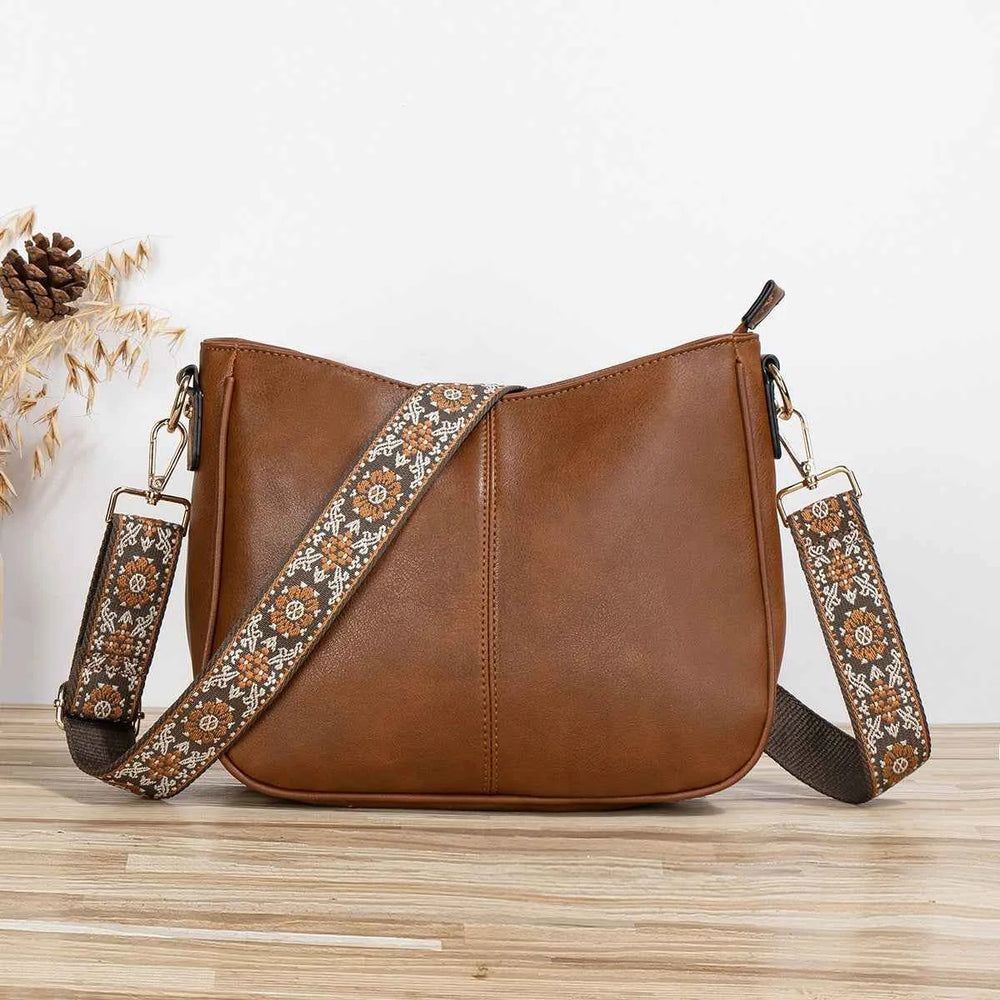 Sac bandoulière simple pour femme – Sac d'épaule en similicuir pour un usage quotidien