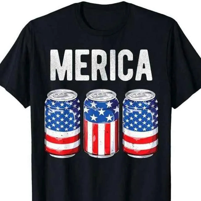 Chandail "Beer American Flag" 4 juillet Merica USA pour hommes et femmes