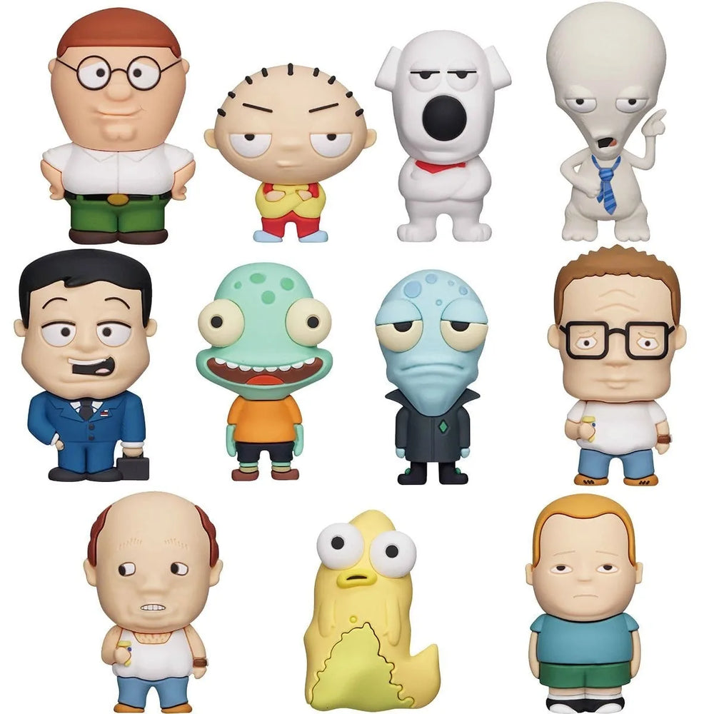 Attache-sac mystère 3D de personnages d'animation FOX TV