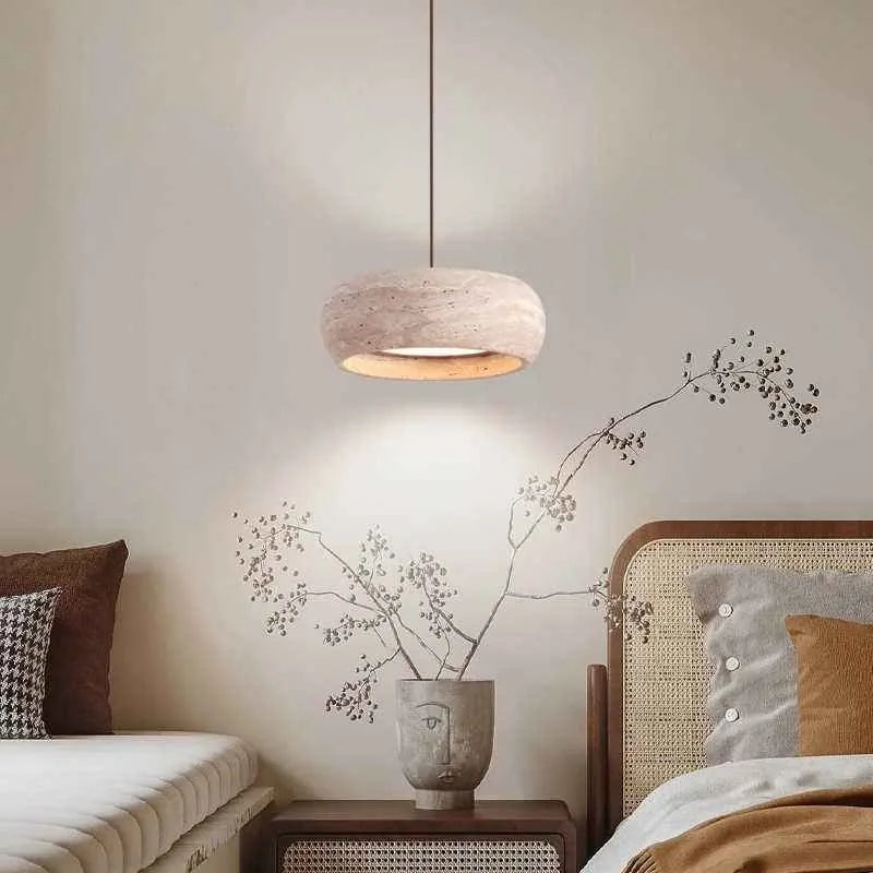 Wabi-Sabi Pendant Light – Minimalist Vintage Bedroom Bedside Hanging Lamp
