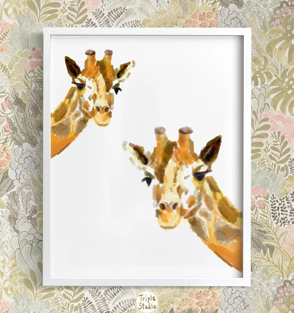 Impression d'art girafe - Décor mural safari