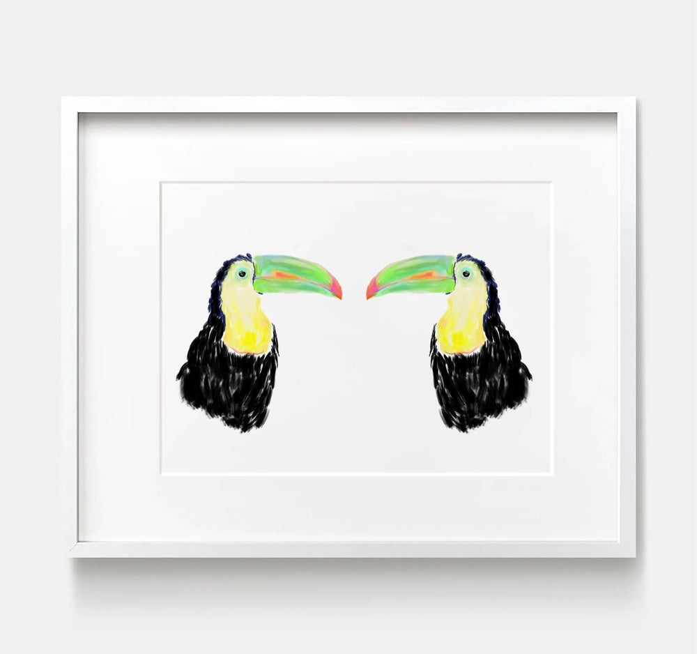 Impression d'art d'oiseau toucan