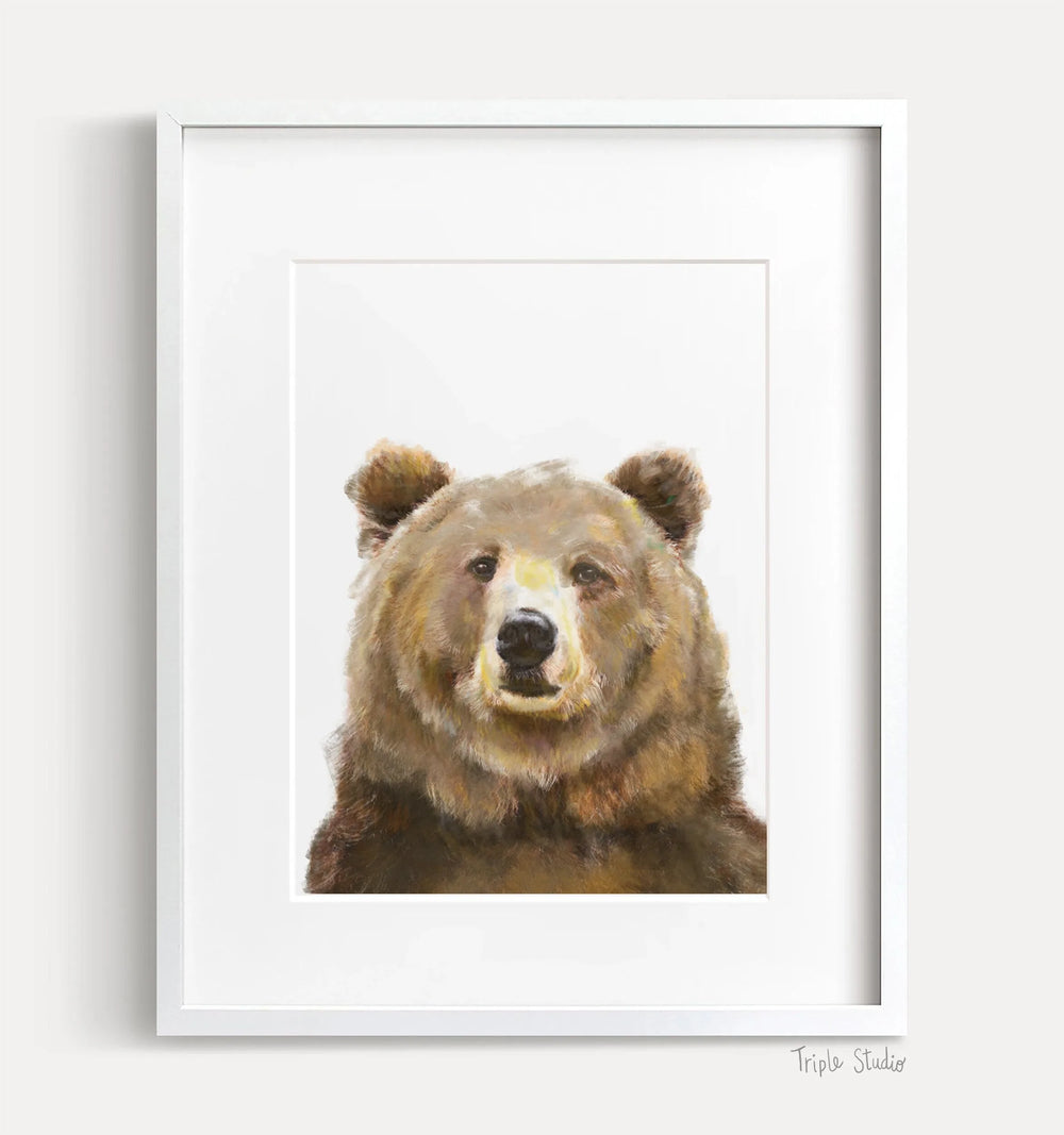 Impression d'art d'ours grizzly