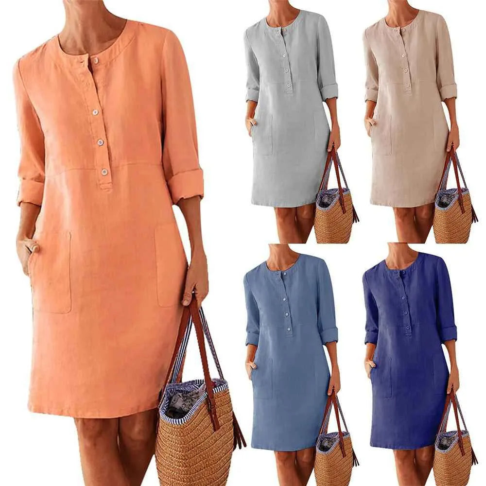 Women’s Clothing Dress – Streetwear Ethnic Style Long Sleeve Dress